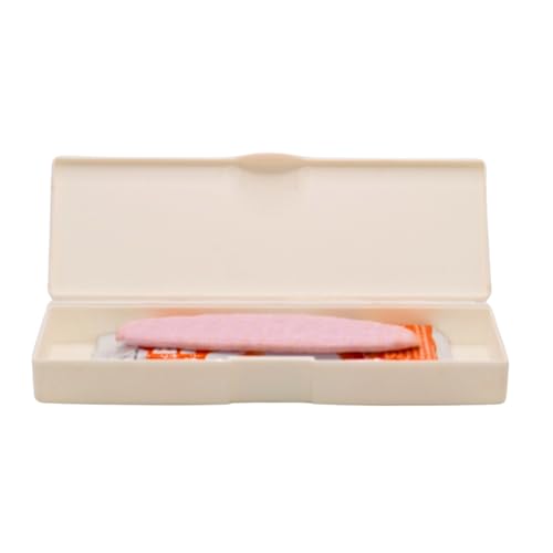 Crush-Proof Rice Rusk Baby Teether Cookie Holder: Diaper Bag Essential (White)