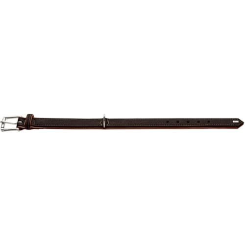 HUNTER Hundehalsband Canadian UP, Farbe: schwarz/Cognac, weiches, geschmeidiges Leder, klassisch, fellschonend, nachhaltig, Made in Germany, Größe: 65