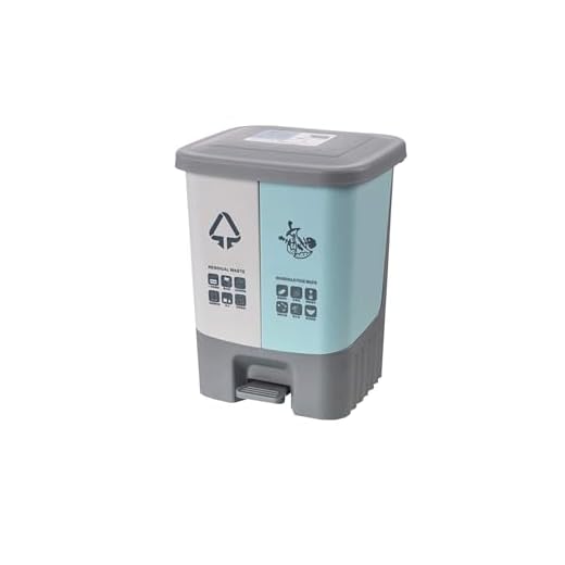 Lixo Lixeira de barril duplo para reciclagem interna e externa Resistente 2 em 1 Lixeira e reciclagem (lixeiras A 3,1gal) Can