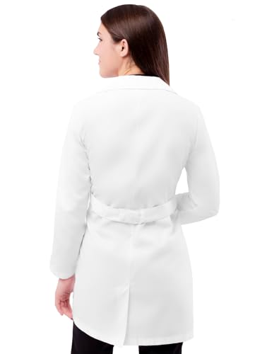 Adar Universal Lab Coats for Women - Belted 33" Lab Coat - 2817 - White - S