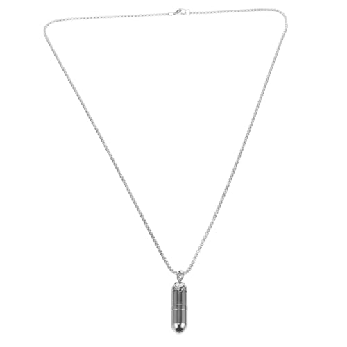 Baluue Collar de Aromaterapia Colgante Acero Inoxidable para Mujer y Hombre con Aroma Esencial Portátil