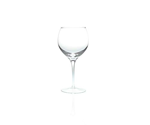 Juego de 6 vasos transparentes para vino tinto 350 ml