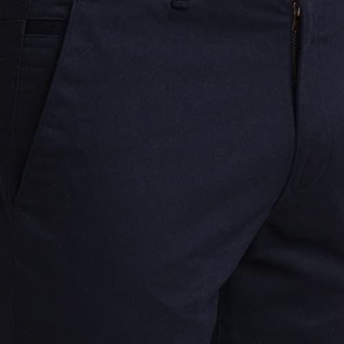 Image of Parx Men's Cotton Blend Plain+Dobby Pattern Low Rise Tapered Fit Flat Front Casual Trouser
