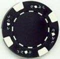 Ace Jack - Fichas de póquer, color negro, arcilla, 0.43 onzas, juego de 25