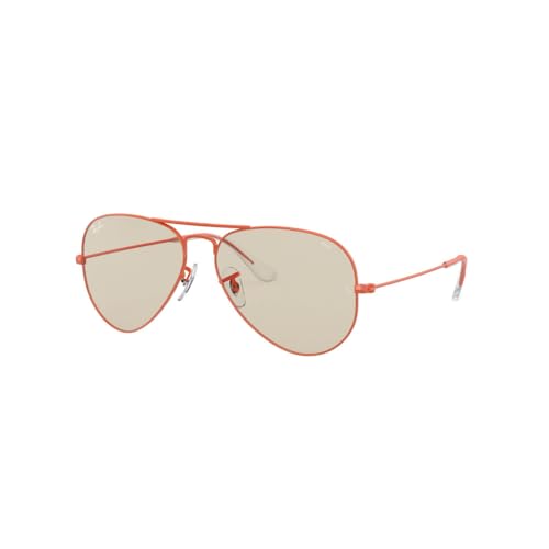 Ray-Ban Rb3025 Classic Polarized Aviator Sunglasses, Red/Photochromic Brown/Grey, 55 mm