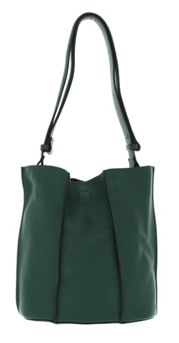 Sac à épaule FREDsBRUDER en cuir noble FB Midi Bucket Emerald d'exception
