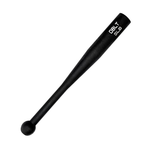 OBLT FIT Indian Clubs for Training- 5LB 10LB 15LB Club Bell for Fitness, Steel Club for Exercise, Steel Macebell for Functional Grip Strength Training (5)