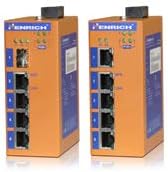 HES5A-4E-VLW-HENRICH 5 Port PoE+ Industrial Ethernet Switch with 4 PoE+ Ports, Unmanaged, Wide Temperature (-40-75C), Redundant Power Inputs, 30 Watts per Port