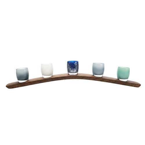 Barrel-Art 5-Glass Wine Barrel Stave Candle Holder for Glassybaby® |