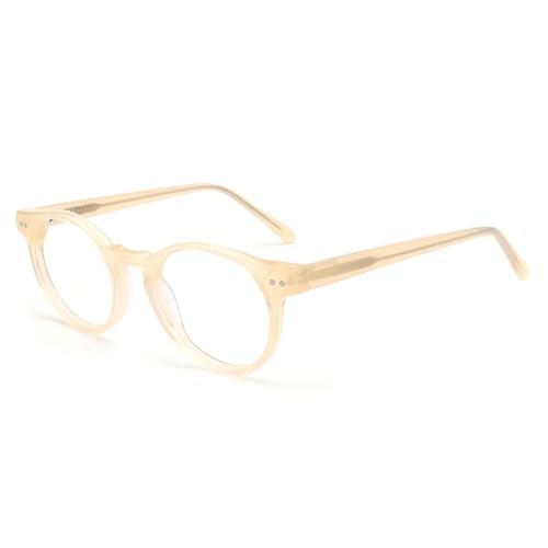 Monturas de gafas redondas estilo intelectual melocotón C7 para oficina