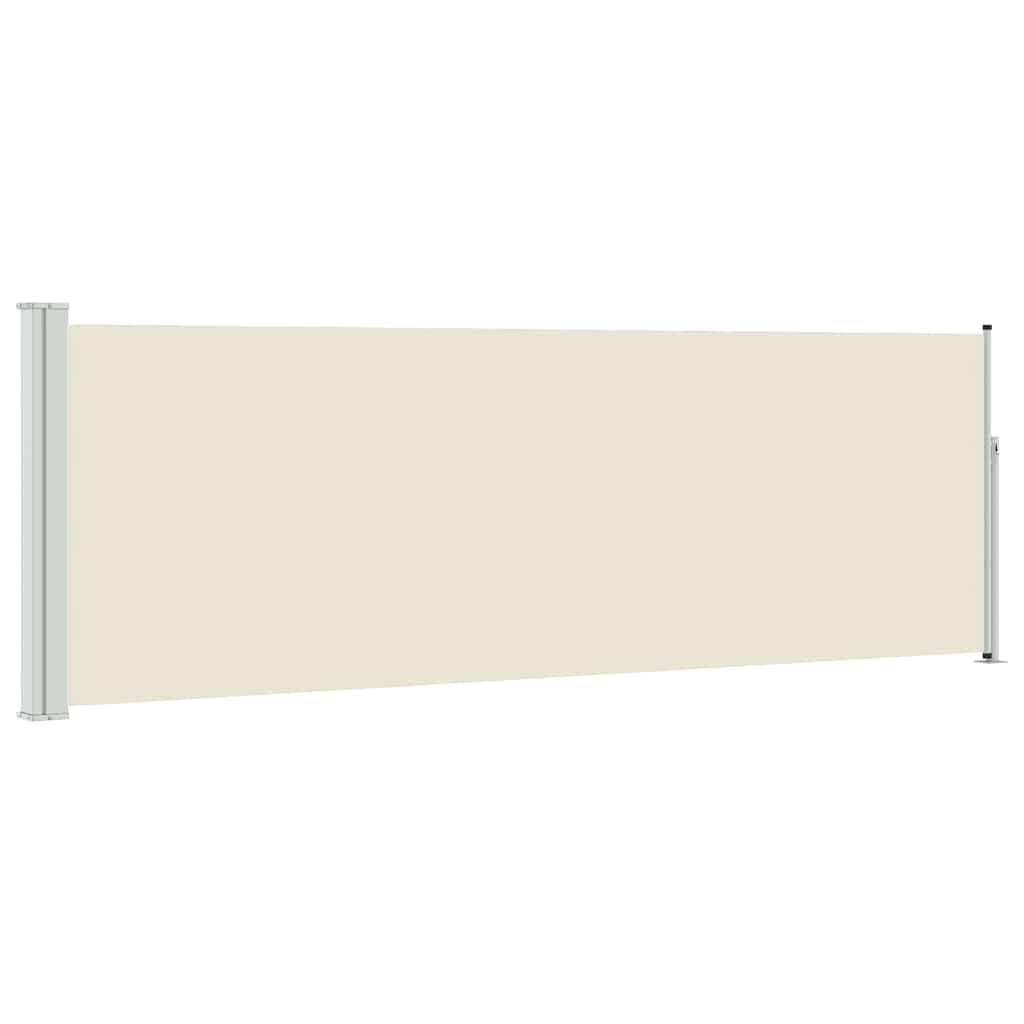 Store de balcon extensible crème et gris pour préserver l'intimité de votre terrasse