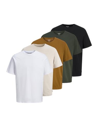 T-shirt col rond homme JACK & JONES fini les vêtements déformés lot de 7
