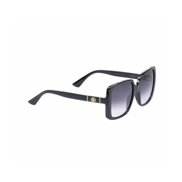 Gucci Casual Round Sunglasses, Black-Black-Grey, 56 - Image 3