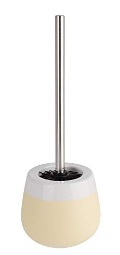 WENKO WC-Garnitur Malta Gelb/Weiß - WC-Bürstenhalter, Keramik, 14 x 38.5 x 14 cm, Gelb
