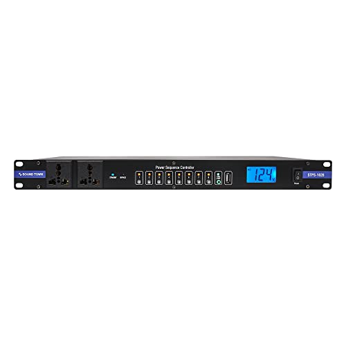 Sound Town RackMountable AC Power Conditioner/Sequencer with 10