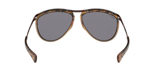 Ray-Ban RB2219 Olympian Aviator Sunglasses, Gradient Havana Brown/Polarized Grey, 59 mm4