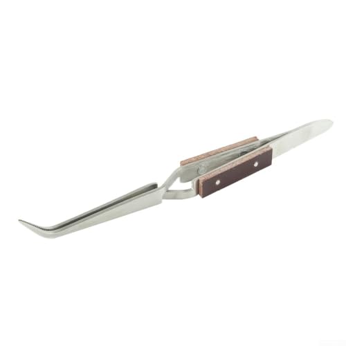 Pinzette in acciaio inox ad alte prestazioni per la saldatura di gioielli, dritte e curve per riparazioni dettagliate (curve)