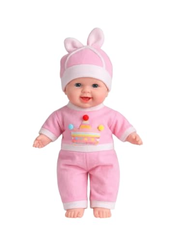 Image of MEMAN Cute Baby Boy Doll - Soft Plush Teddy Toy with Touch Sensor, Talking & Musical Features for Kids, Boys & Girls | Interactive Playtime Companion (Baby Pink)