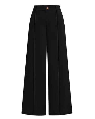 Zenlonr Womens Wide Leg Pants 2025 Casual High Waist Long Palazzo Trouser Loose Business Work Pants Summer Clothes