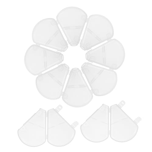 minkissy Makeup Brush Covers Protective Caps 10-Pack Fan Shaped Transparent Brush Dustproof Waterproof for Home and Travel Easy to Clean
