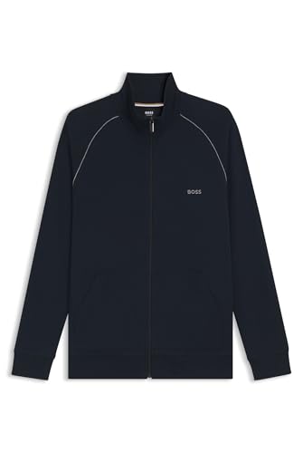 La Mejor Lista de Hugo Boss Azul comprados en linea. 42 HUGO BOSS Chamarra de algodón elástico con Ribetes y Logo Color Azul Talla S