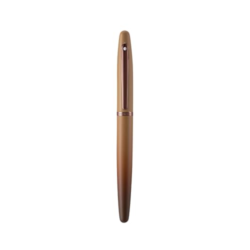 Image of Sheaffer VFM 9428 Fountain Pen | Coffee Edition Matt Brown With Regal PVD Trims | Fine Nib | Premium Pen