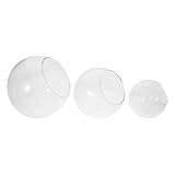 GAROZATION 3 Stück Selbstgemacht Mikrolandschaftsflaschen aus Bruchfestem Glas Transparente Schräg Offene Pflanzvase für Sukkulenten und Hydrokultur Terrarienbehälter für Garten und Wohnraum