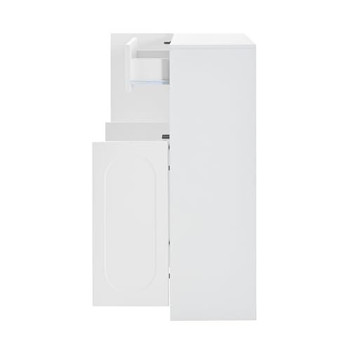 Zapatero 2 en 1 Moimhear con puertas plegables abovedadas y compartimentos regulables 8