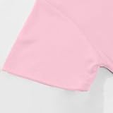 Bawełniana koszulka dziecięca Chłopiec Dziewczynka Unisex Krótki rękaw Okrągły dekolt Czysta Bawełna Zestaw T-shirtów Podstawowych Miękkie Oddychające Lato Szkoła Sport Klasyczny A45, a2-różowy, 7-8
