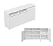 Kommode Sideboard 150 cm breit TV-Kommode Beistellschrank Weiß Hängend Oder Stehend Matt (Weiß, 150 cm breit)
