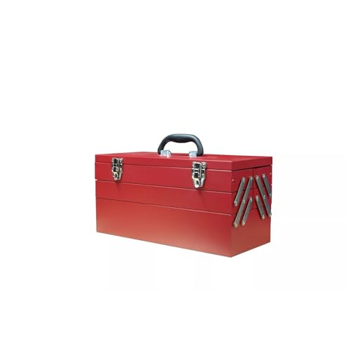 MultiPurpose Portable Tool Box With Carrying Handle 5 Compartments Chest Storage | Professional Portable Storage Cabinet Workshop Cantilever Toolbox with Carry Handle