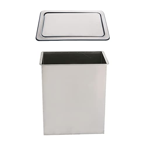 Poubelle de cuisine acier inoxydable 304 anti-odeur avec couvercle et design élégant extérieur
