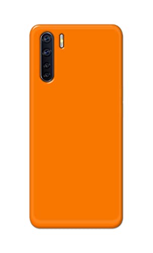 Image of Plain Orange Hard Back Case Cover for Oppo F15 / Oppo A91 / Oppo F15s / Oppo Reno 3, CPH2001, CPH2021 Back Cover -(J5) VNS2229