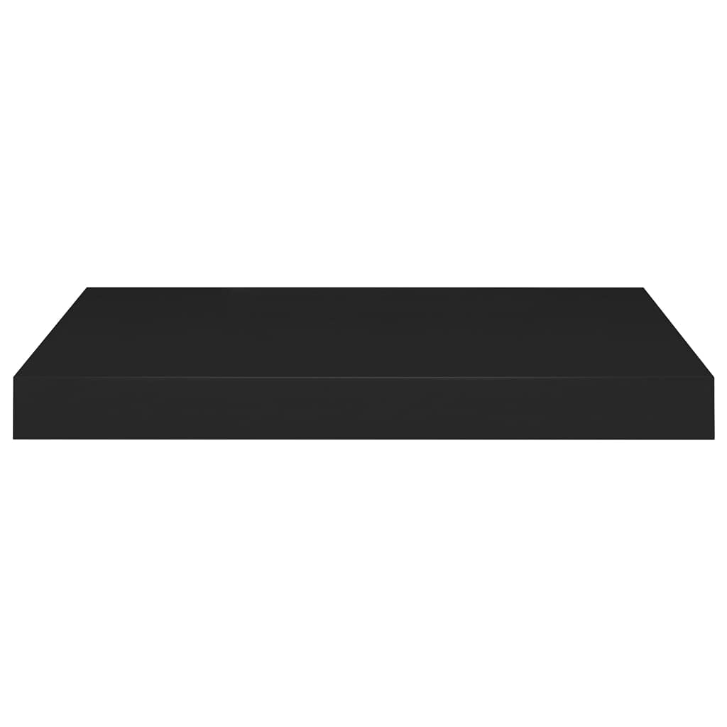 Estantería flotante negra 50 x 23 x 3,8 cm, moderna estantería de pared de MDF, soporte invisible, para libros, decoración y coleccionables, diseño robusto