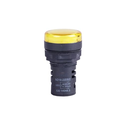 Piloto LED ND16-22DS/4 CA 220V luz indicadora de señal amarilla de alta luminosidad y bajo consumo