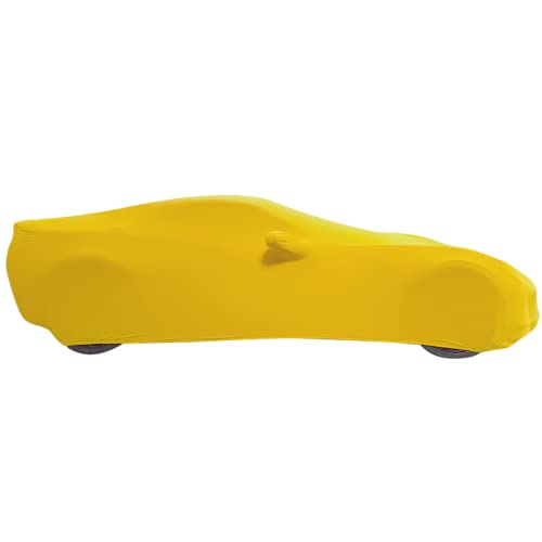 SR1 Performance USA C7 Corvette Indoor Car Cover – Custom Fit Ultraguard Stretch Satin Dust Cover for 2014-2019 Corvette Stingray, Z06 & Grand Sport – Soft Lining Breathable Indoor Protection (Yellow) by SR1 Performance - Used condition - Image 5