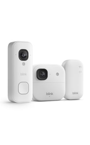 Blink Wired Doorbell 2K+ (all-new) and Outdoor 2K+ (newest model) — 2K video, enhanced audio. Sync Module Core included (White)