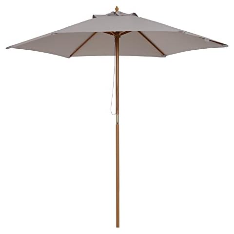 Outsunny Parasol droit rond 2,5 m Cover