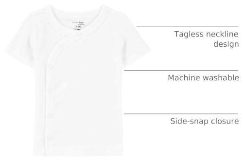 Image of Simple Joys by Carter's Baby 6-Pack Side-snap Short-Sleeve Shirt