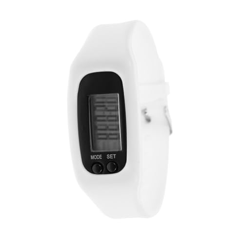 UTHCLO Reloj Contador Pasos Multifunción con Podómetro Pantalla Visible y Correa de Silicona Blanca Rastreador Actividad Física para Hombre y Mujer