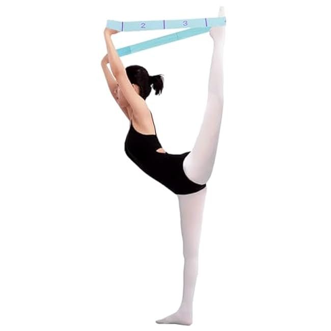 11 Loops Stretch band - Yoga, Pilates, Ballet, and Physical Therapy Stretching strap for Flexibility, Leg Stretching, and Exercise - Durable Stretching equipment for Dance and Fitness