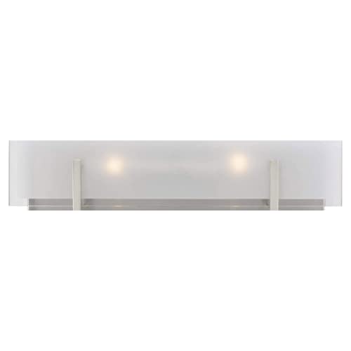 Image of Generation Lighting 2-Light Syll Bath Fixture Wall Lamp (Brushed Nickel) 4430802-962 | Bathroom Light Fixture for Home Decor | Vanity Light Fixture Uses Candelabra E12 Standard or LED Light Bulbs
