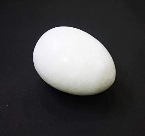 White SHALIGRAM Stone from VRINDAVAN || Size 2 INCES Approx. (White)