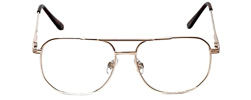Image of Calabria 1106 Metal Aviator Reading Glasses in Gun-Metal or Gold