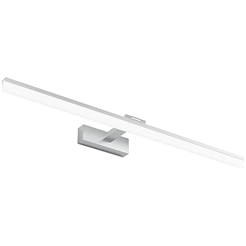 Klighten Lámpara LED de Espejo 24W 1170LM Lámpara de espejo Aplique Blanco Frio 6000K Luz natural para Espejo Muebles de Maquillaje Aparato Montado en la Pared, Plata, 80CM