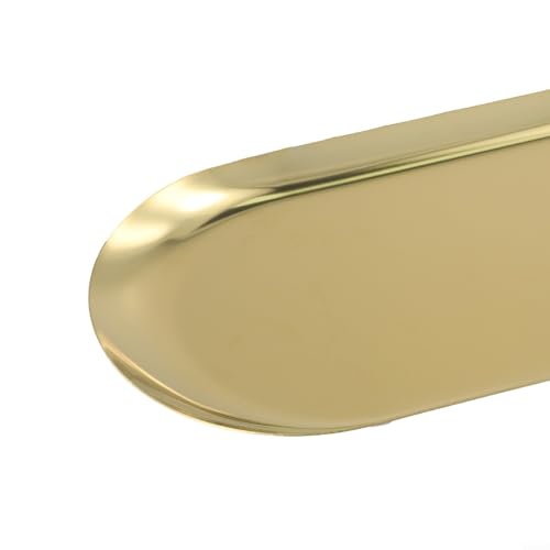 Plateau fonctionnel en acier inoxydable pour accessoires de salle de bain et articles de toilette (30,3 cm)