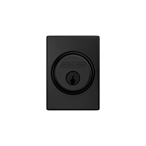 Schlage B60 N Cen 622 Deadbolt With Century Trim, Keyed 1 Side, Highest Residential Security, Matte Black #TOP5