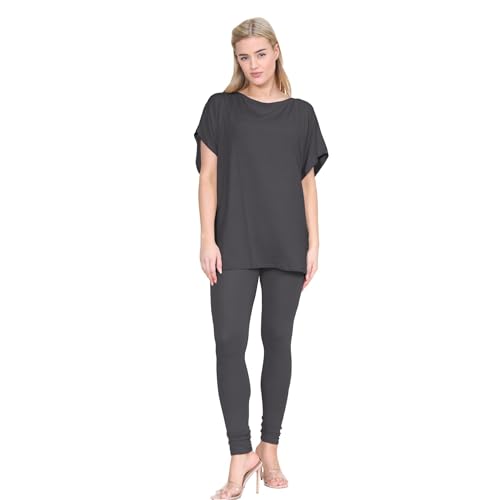 Ensemble de leggings femme noir vêtements décontractés avec top col Bardot