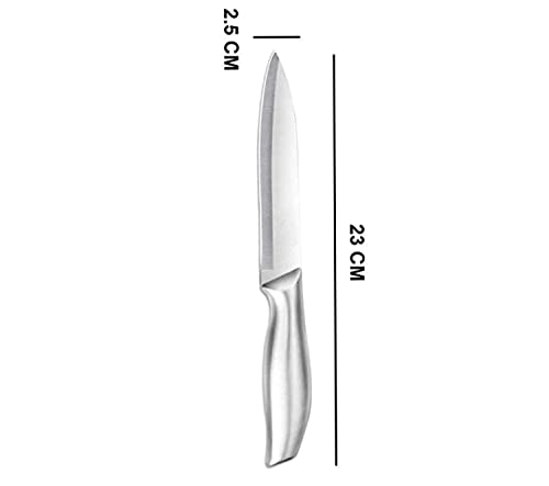 Image of 4.7 inch Paring Knife High Carbon Ultra Sharp Stainless Steel Cooking Knife for Fruit, Vegetable Peeling, Slicing, Cutting for Home, Kitchen & Restaurant, Silver, Pack of 1 (Paring Knife)