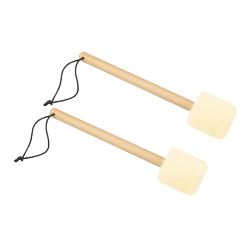 Baquetas para bombo UPKOCH, 2 piezas, con cabeza de felpa y mango de madera, agarre cómodo, para práctica de percusión y instrumentos musicales